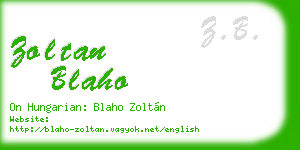 zoltan blaho business card