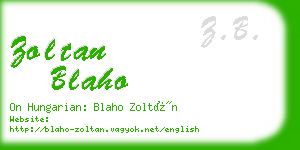 zoltan blaho business card